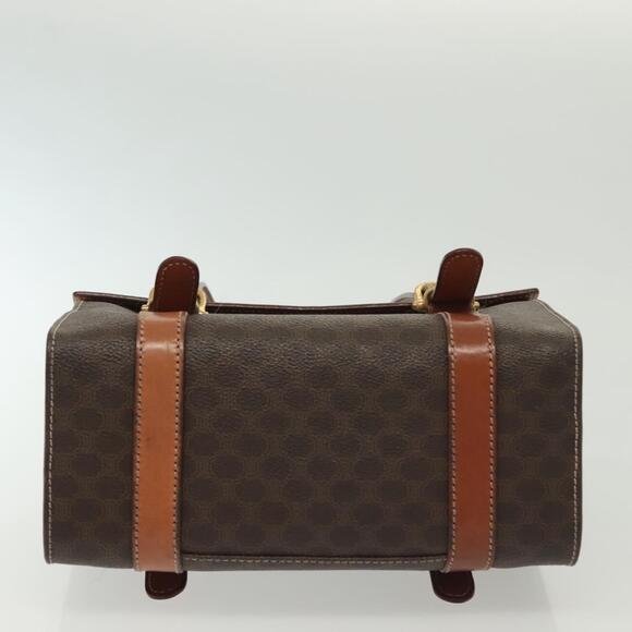 CELINE Macadam Canvas Hand Bag Pvc Leather Brown Gold - Picture 9 of 13